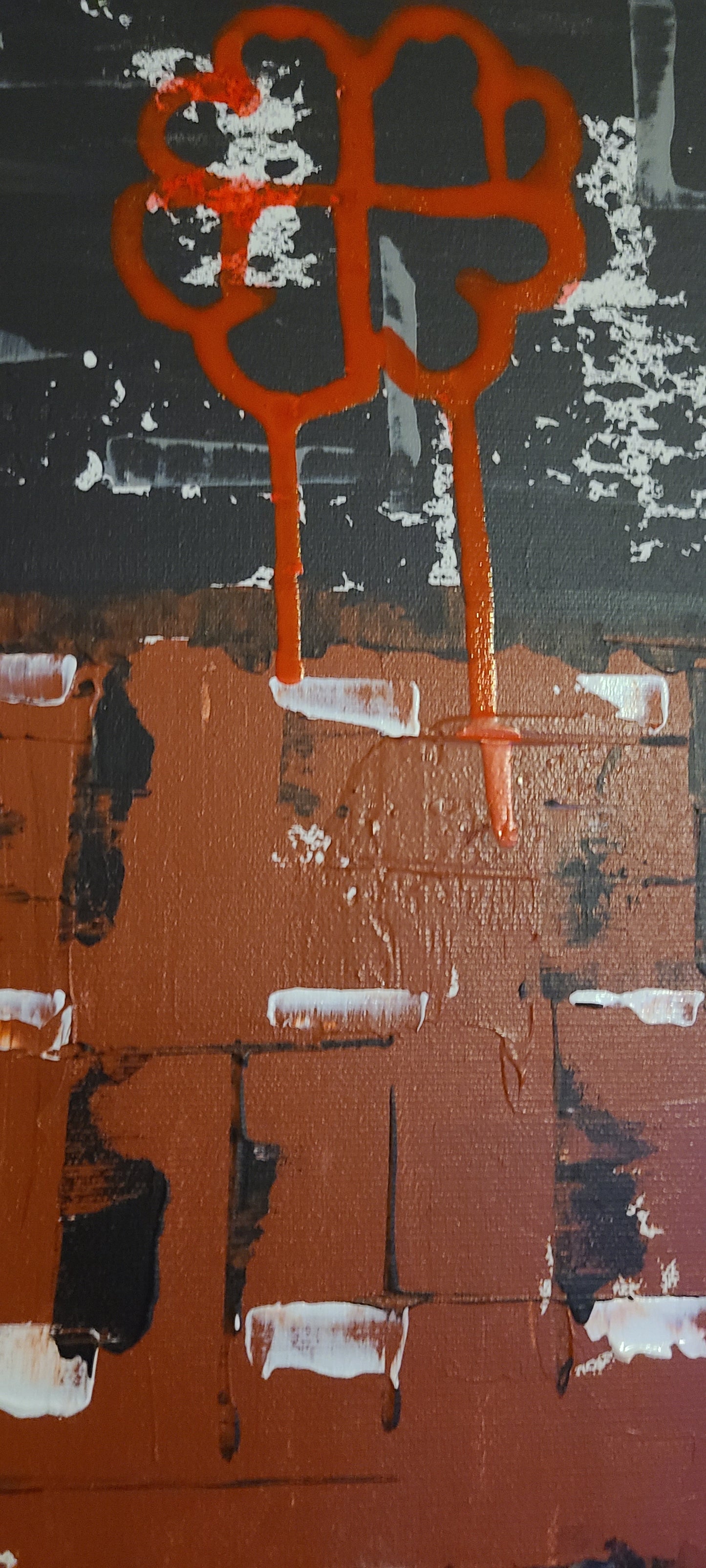 "Quartiers" toile abstraite 2021 24x30 pouces oeuvre originale