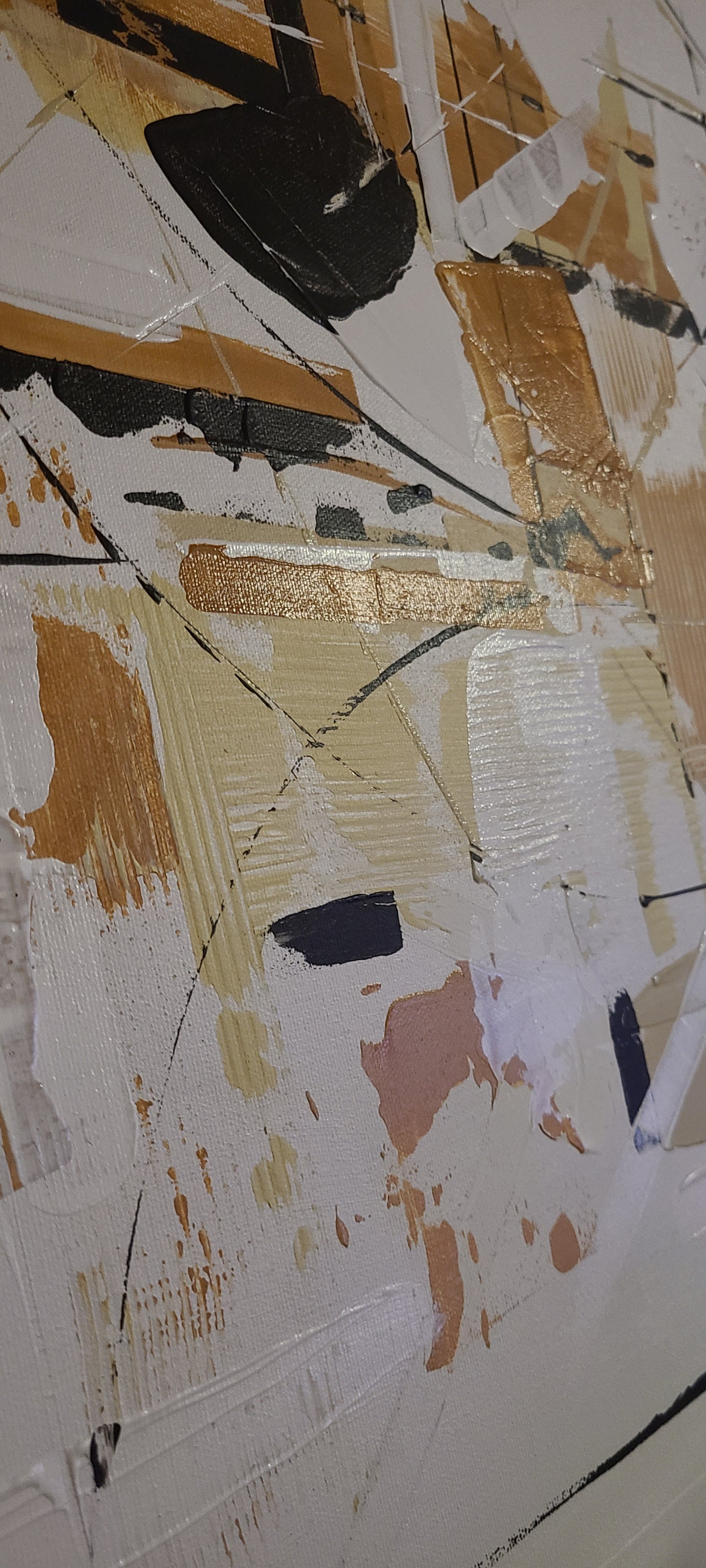 "Harmonie linéaire" toile abstraite 2022 24x40 pouces oeuvre originale