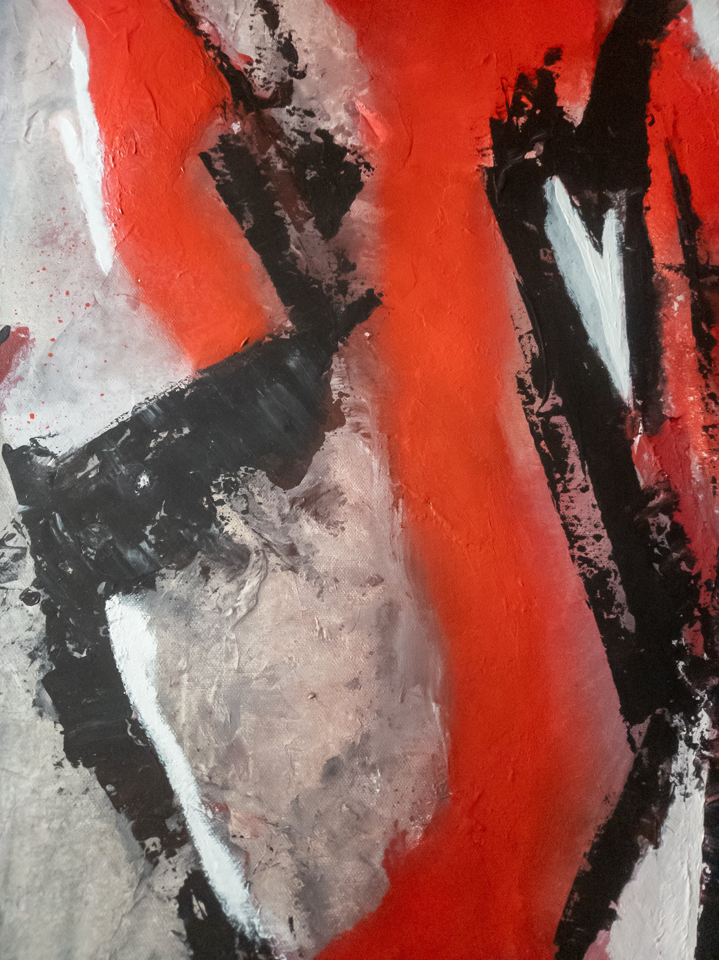 "Carmine" toile abstraite 2024 24x36 pouces oeuvre originale