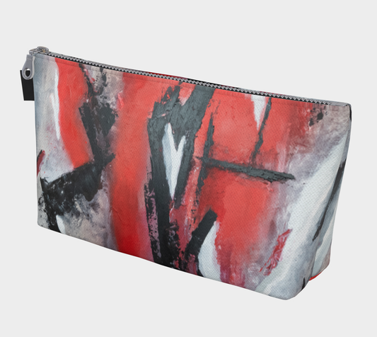 "Carmine" trousse à maquillage toile abstraite