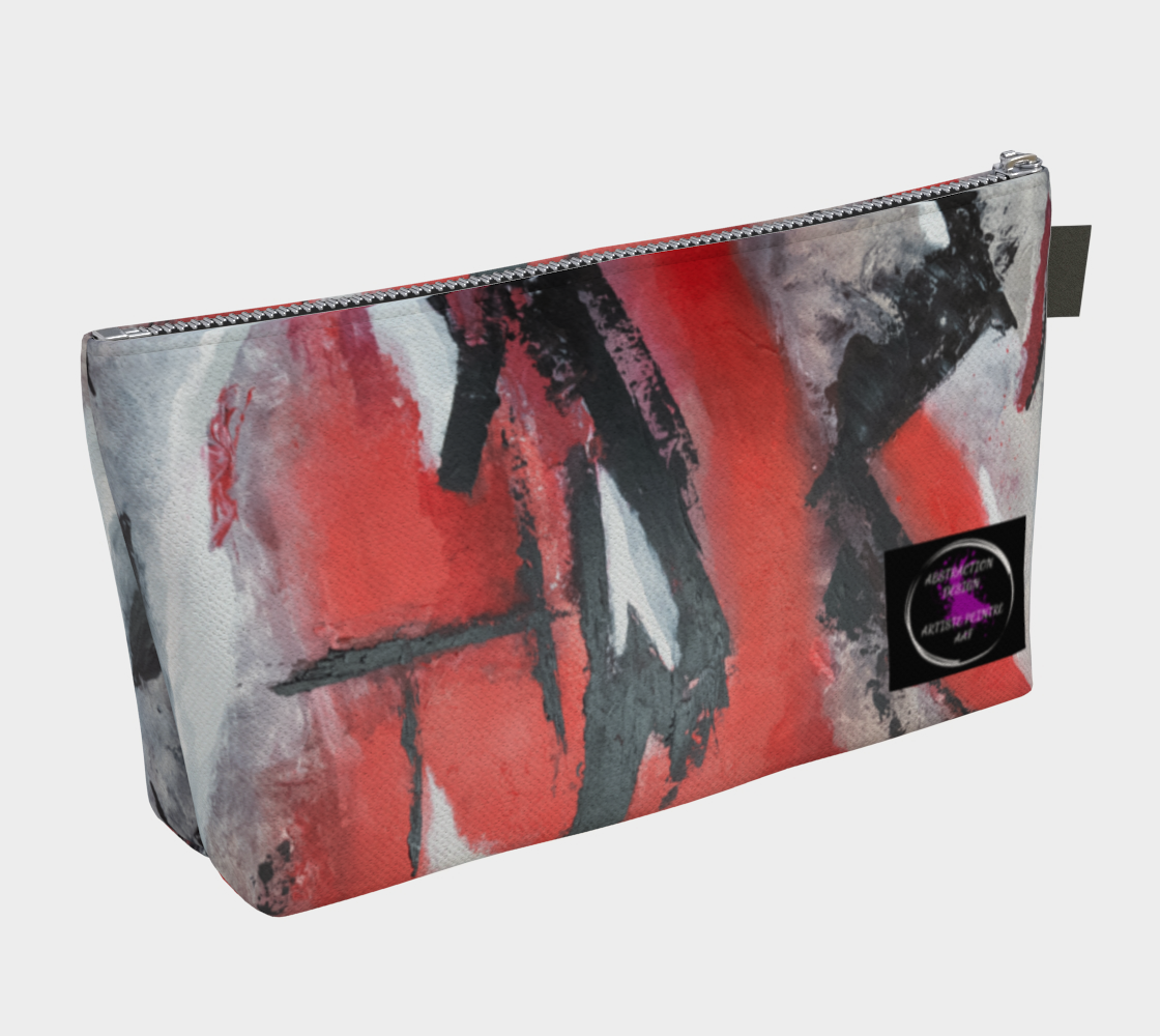 "Carmine" trousse à maquillage toile abstraite