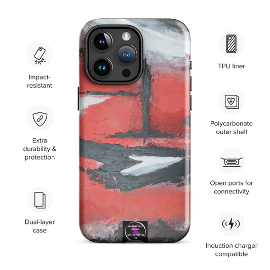 "Carmine" Étui pour iPhone® rigide toile abstraite