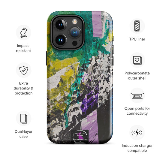 "Émergence" Étui pour iPhone® rigide toile abstraite