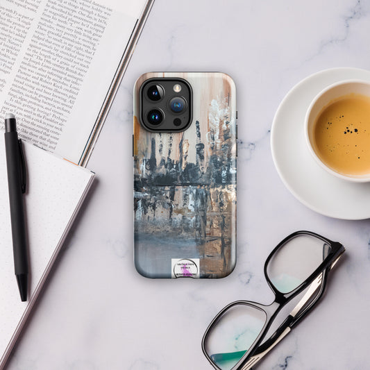 "Villa lattée" Étui rigide pour iPhone® toile abstraite