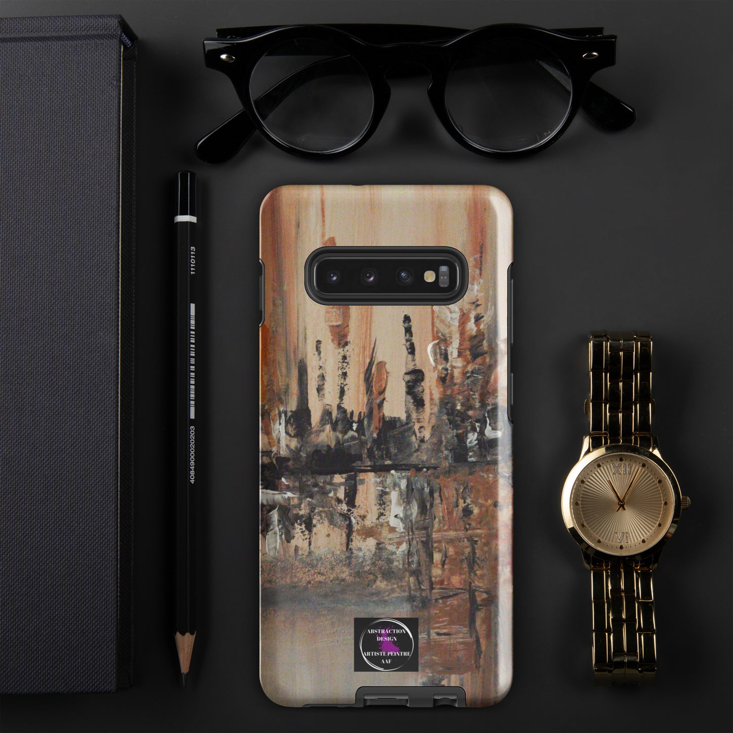 "Villa lattée" Étui rigide pour Samsung® toile abstraite