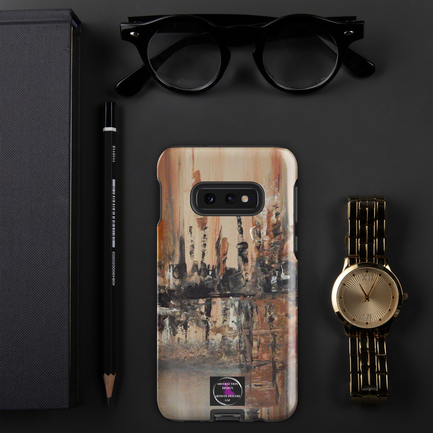 "Villa lattée" Étui rigide pour Samsung® toile abstraite