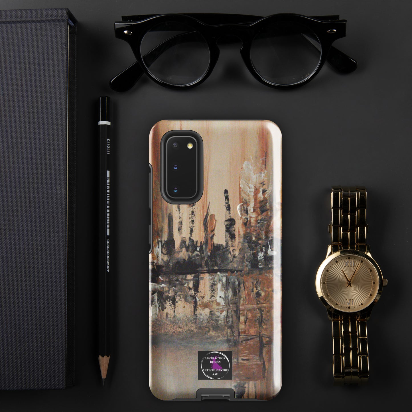 "Villa lattée" Étui rigide pour Samsung® toile abstraite