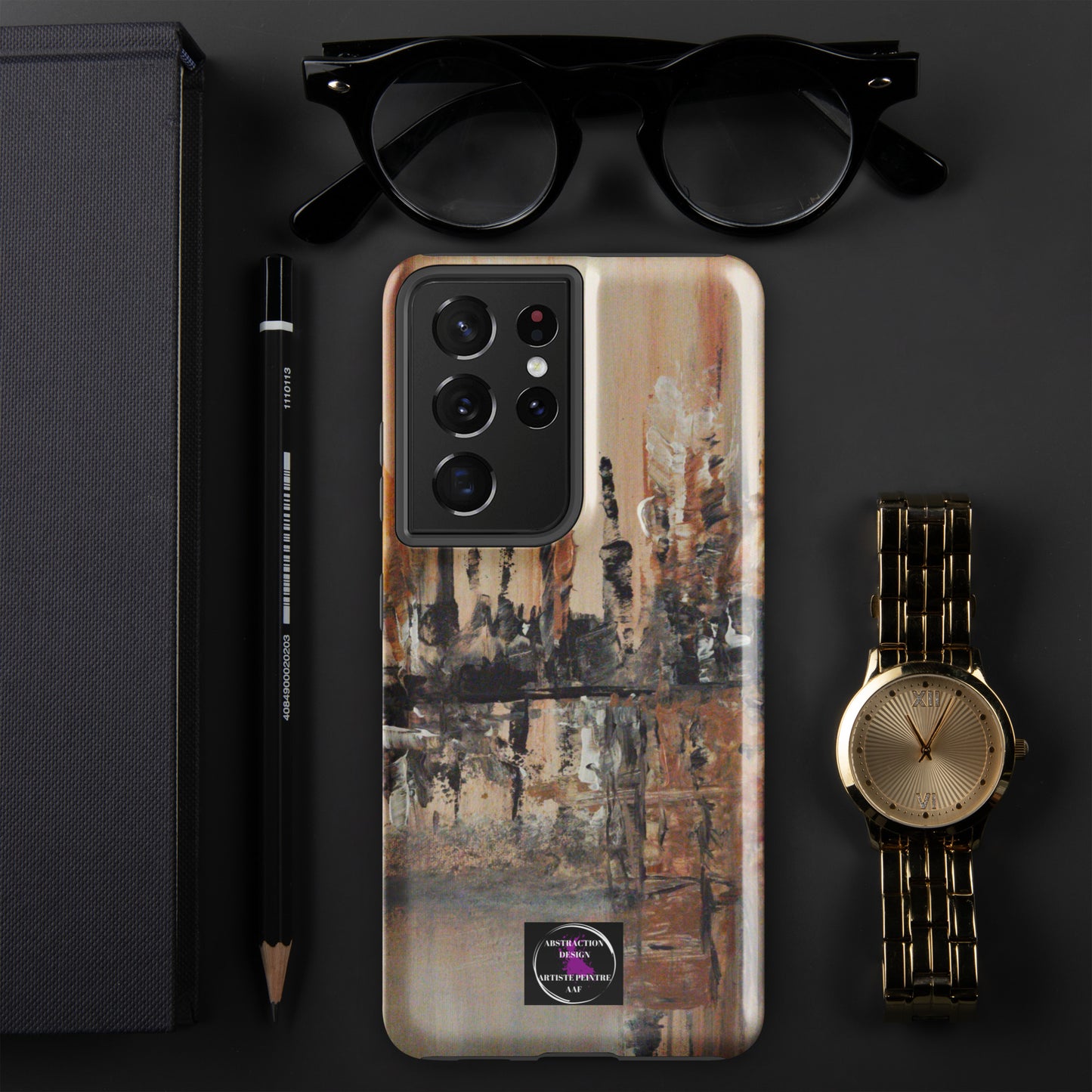 "Villa lattée" Étui rigide pour Samsung® toile abstraite